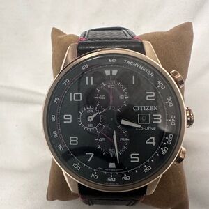 Citizen Men's Black & Gold Chronograph Watch